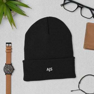 Custom Embroidered Initials Beanie from Jolly Junction