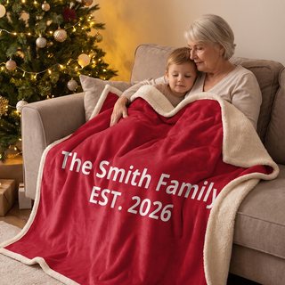 Custom Photo Sherpa Blanket from Jolly Junction