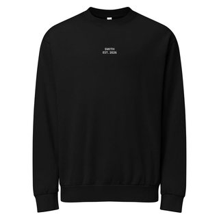 Custom Embroidered Family Name "Est." Sweatshirt from Jolly Junction