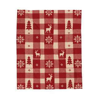 Nordic Christmas Plaid Plush Blanket from Jolly Junction