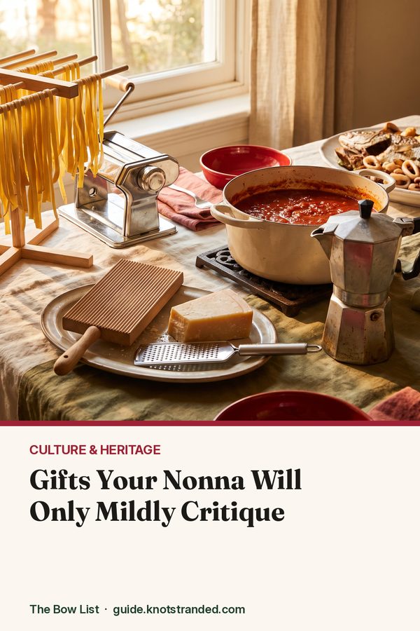 Pinterest graphic: Gifts Your Nonna Will Only Mildly Critique
