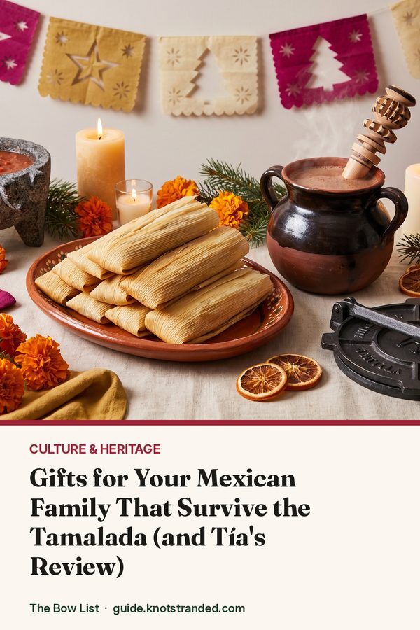 Pinterest graphic: Gifts for Your Mexican Family That Survive the Tamalada (and Tía's Review)