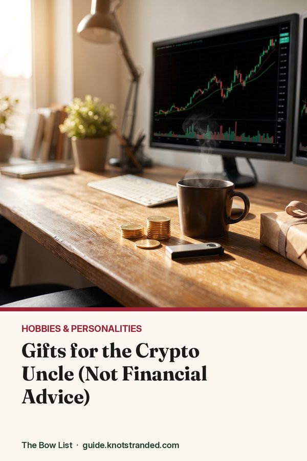 Pinterest graphic: Gifts for the Crypto Uncle (Not Financial Advice)