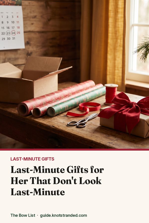 Pinterest graphic: Last-Minute Gifts for Her That Don't Look Last-Minute