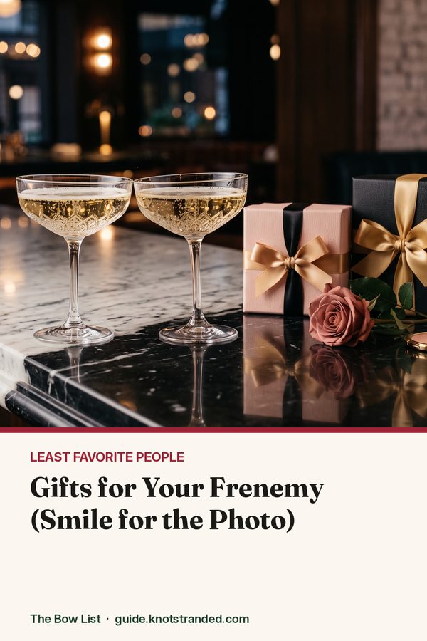 Pinterest graphic: Gifts for Your Frenemy (Smile for the Photo)