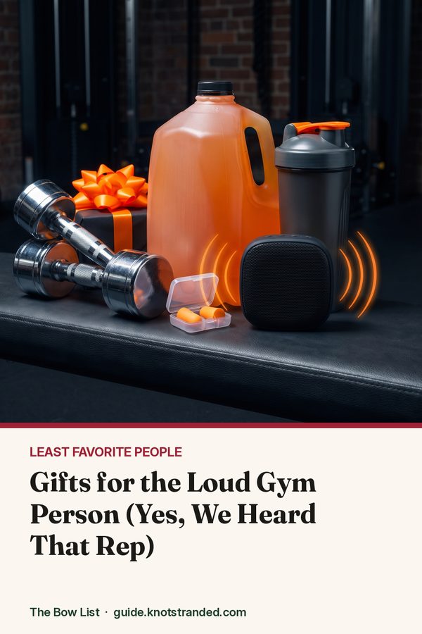 Pinterest graphic: Gifts for the Loud Gym Person (Yes, We Heard That Rep)