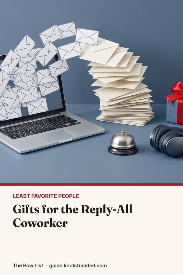 Pinterest graphic: Gifts for the Reply-All Coworker