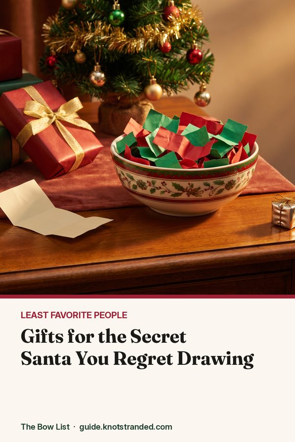 Pinterest graphic: Gifts for the Secret Santa You Regret Drawing