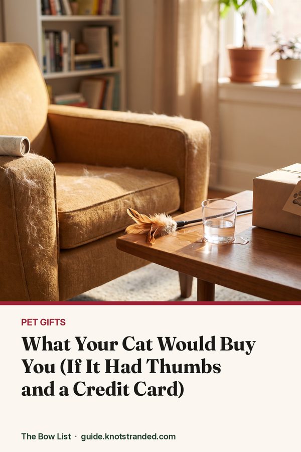 Pinterest graphic: What Your Cat Would Buy You (If It Had Thumbs and a Credit Card)