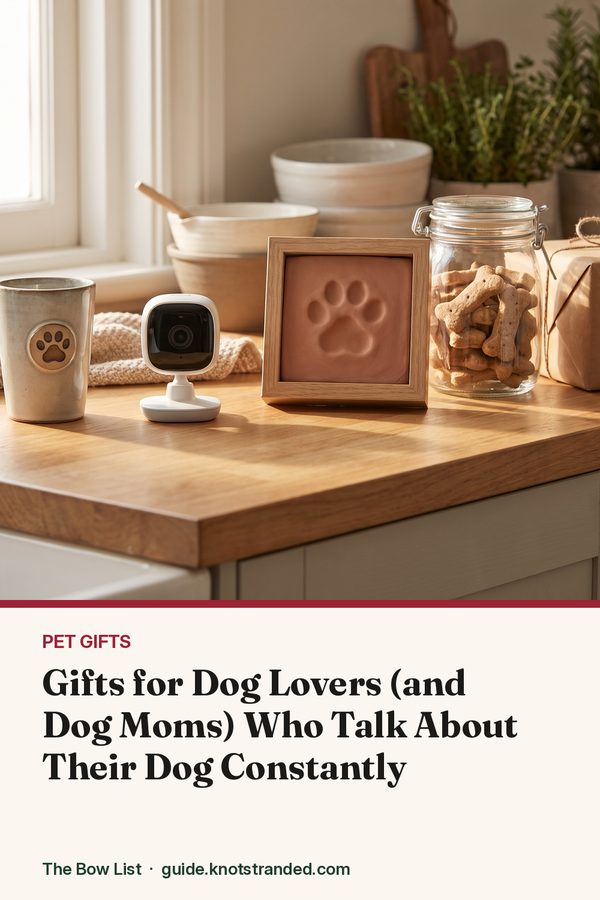Pinterest graphic: Gifts for Dog Lovers (and Dog Moms) Who Talk About Their Dog Constantly